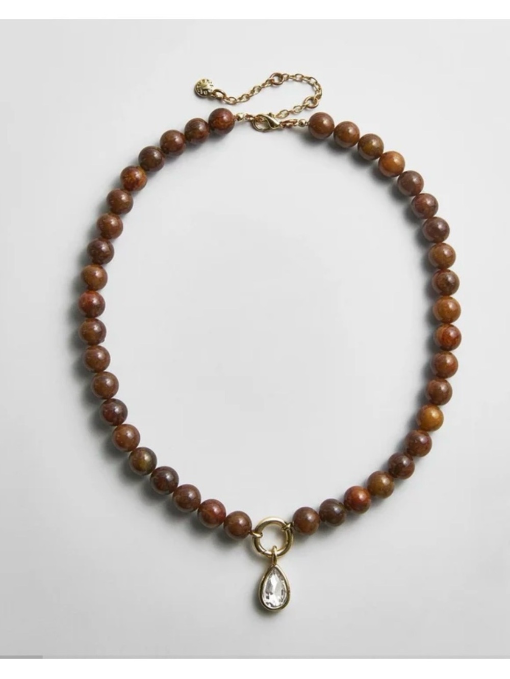 BaubleBar tigers eye beaded necklace